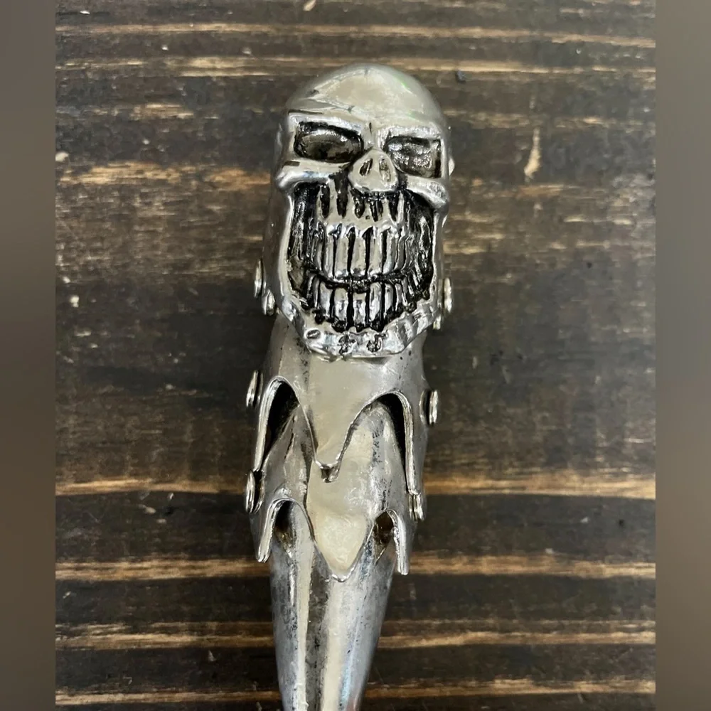 Chrome Armor Full Finger Claw Ring Punk Goth Metal Halloween - Joker